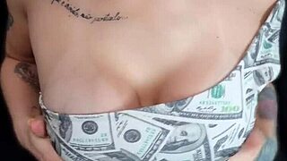 Young blonde frees her ass for monster cock blowjob!