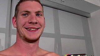 Gay blowjob for a hot jock to get an agent's cock in the business