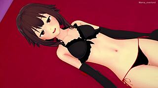 I see Megumin is ready to fuck in her adult bikini