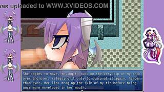 Remi engages in blowjob with monster in MGQ Paradox hentai game scenes