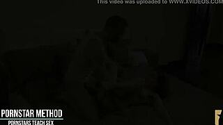 pornstar rides in missionary for total vagina stimulation.