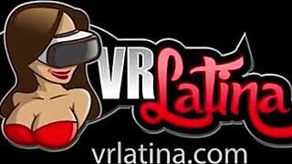 vrlatina - cute latina with leotard bouncing on your cock vr