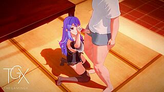 Anime Hentai Game Roxy Fucks Anal in Various Positions