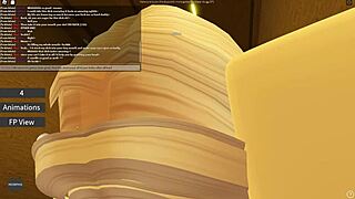 Whore in Roblox porn rides big black cock