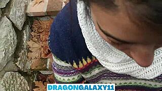 Outdoor blowjob in the park near neighbors