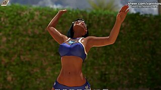 Busty young 18+ babe gives handjob and tit job in public college shower