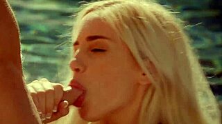 Kinky blonde friends share deepthroat orgasms in hardcore session