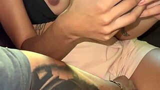 I record my friend performing webcam session in her car outdoors.