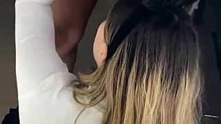 Snowbunny's clothes ripped by BBC, fucked and filled with cum in interracial POV