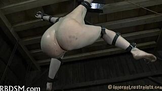 Femdom Couple Spanks and Pounds Bound Partner in Hardcore Bondage Session