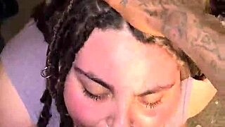 Wet Whore Takes Fat Cock Deep in Mouth and Pussy!