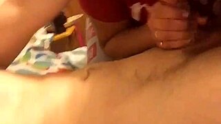 ebony couple in interracial blowjob scene