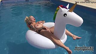 The big tits of my girlfriend heat me up and we fuck watching a movie