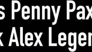 Redhead Penny Pax sucks big cocks in group oral