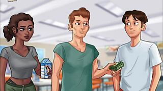 Hot brunette gets naughty in this erotic cartoon