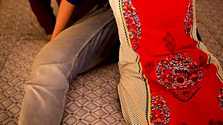 Indian Housewife Enjoys Deep Sex and Creampie on Bed