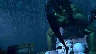 Dragon distraction turns into wild furry monster hentai clash