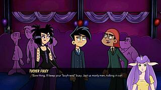 Curvy tattooed babe tag teamed by neighbors with big cocks