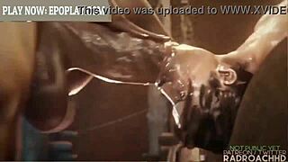 Lara Croft får store pupper sugd og fitte knullet i 3D anime porno, tar det dypt i alle hull