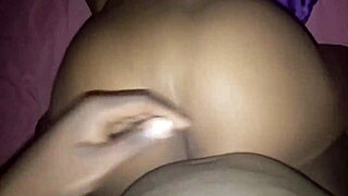 ebony phat pussy contrasts with tight black ass in seductive display