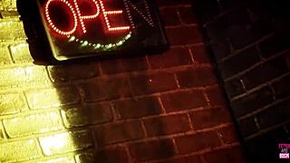 Naughty Brunette in Kitty Mask Gets Facial