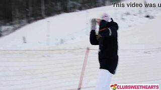 From snowboarding to fucking pussy, Alice Flore and Amelia Ost ask, 'Ready for this?'