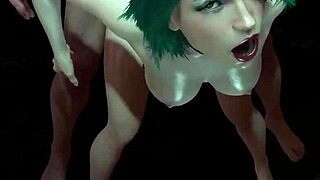 Hot Girl With Green Hair Gets Fucked From Behind