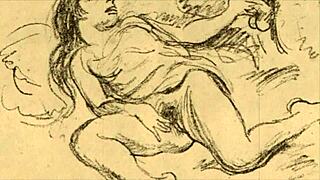 Smashing vintage erotic illustrations with raw bold style