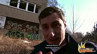 publicsexdate - nerdy lullu gun in wild outdoor interracial threesome