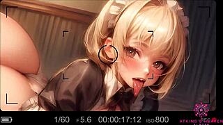 cute blond maid rewarded with boss cum in pov ai porn hentai outfit