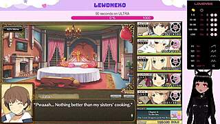 Vtuber Lewdneko Plays Evenicle Part 24 with Moaning Twins