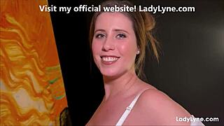 Curvy Lady Lyne Shows Off Oiled Big Tits and Ass! Wow!