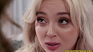 wow, sad blondie gets railed by bestie and 8 huge dicks