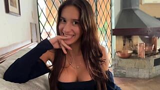 First casting turns wild with busty skinny 18yo Brazilian teen