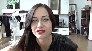 latex girl gets banged in hot home video with cum