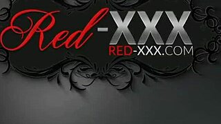 Louise jenson dives into red xxx's pussy with tongue, big tits and heels on