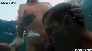 Watch these trannies fucking in the pool orgy! They suck each other's cocks and cum hard.