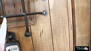 Big Cock Barely Handles Kate Bloom's Tight Pussy In Blowjob And Doggystyle