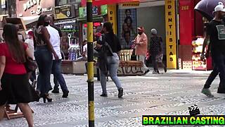 Brazilian Brunette's Cumshot Casting: Tits and Oral Pleasure in Rio and Sao Paulo
