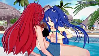 Futanari Chris Yukine Dominates Symphogear Hentai