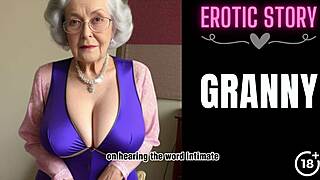 shy old granny with big tits becomes wild sex bomb in old and young story.