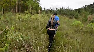 Sex-crazed Latina guerrillas dominate captured male with blowjobs