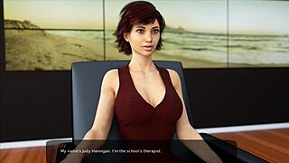 milfy city game has a perverted psychologist dubbing horny teens