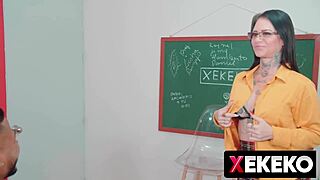 Milf Venezolana Teaches Naked Students With Big Natural Tits