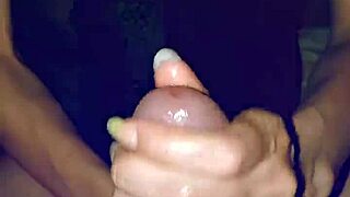 Skinny couple engages in sexy handjob session