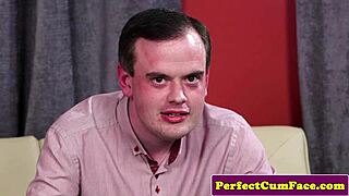 huge titted english redhead facially spunked with stockings blowjob pov german european cum amateurs.