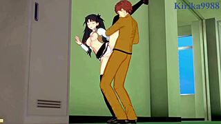 Saber and Rin Tohsaka tease Shirou Emiya in intense hentai sex