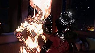 Hot Flamenco dancer in erotic VR experience with magic girl theme