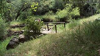 Madelyn Marie And Natasha Marley Enjoy Outdoor Threesome