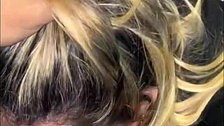 Latina deepthroats and swallows cum in thong panties!